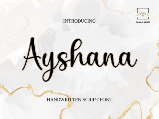Ayshana Script Script & Handwritten Font