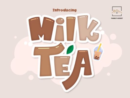 Milk & Tea Display Font