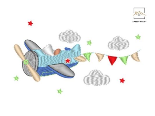 Airplane Toy Embroidery Pattern